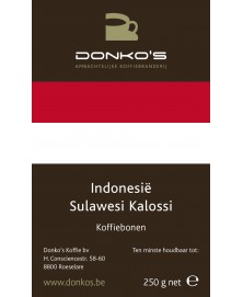 Donko's Indonesië Sulawesi Kalossi- 250 gr. bonen