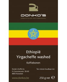 Donko's Ethiopië Yirgacheffe Washed 250 gr. bonen